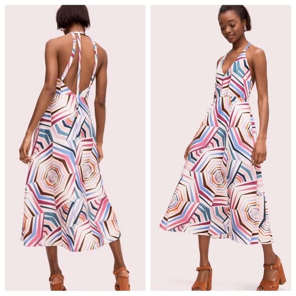 kate spade | Dresses | Kate Spade Geobrella Halter Dress Linen  